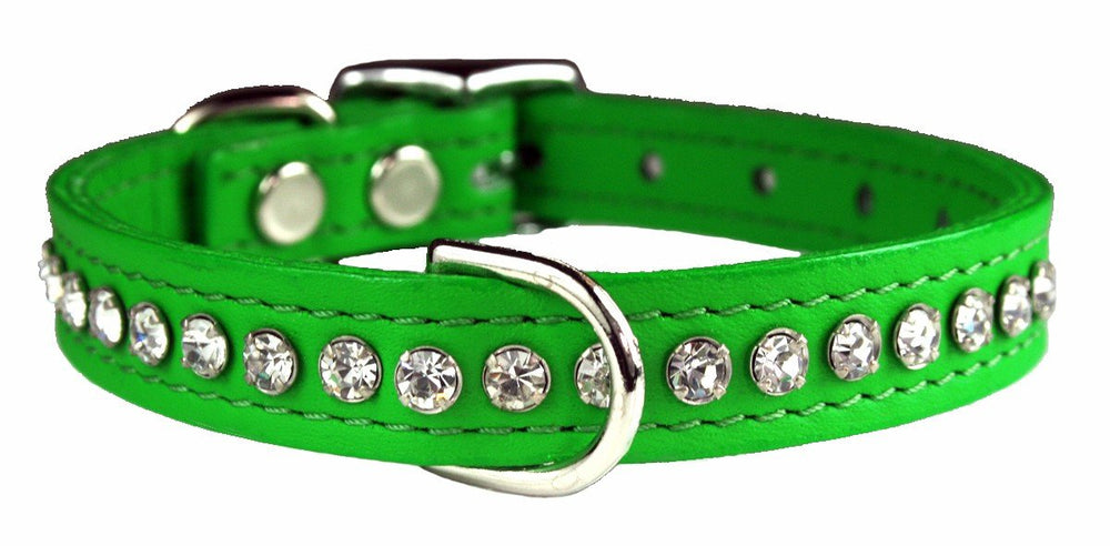 OmniPet collar cristal esmeralda: brillo refinado para uso diario.
