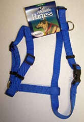 Arnés OmniPet Kwik Klip de nylon azul, ajuste rápido para paseos.