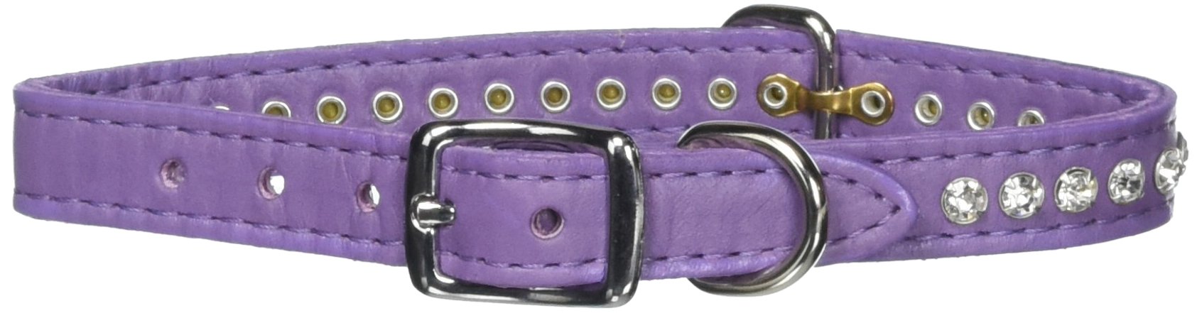 OmniPet Signature Collar de cuero con cristales, perfecto para ocasiones especiales y eventos.