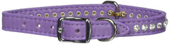 OmniPet Signature Collar de cuero con cristales, perfecto para ocasiones especiales y eventos.