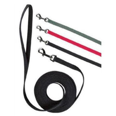 OmniPet correa de tela de algodón 5/8 pulgada, 20 pies, negra, ideal para paseos diarios y entrenamiento ligero