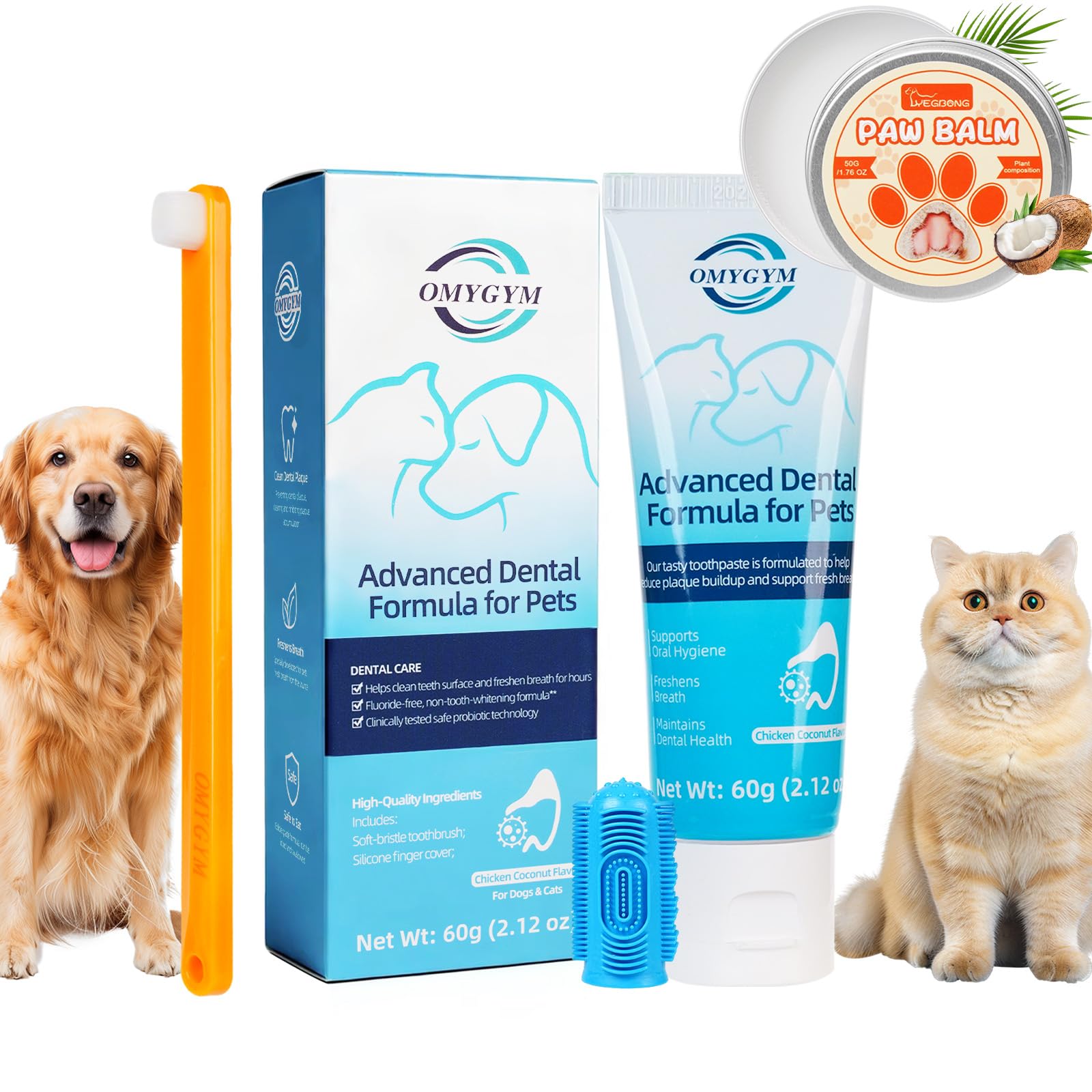 Cuidado bucal de viaje para perros y gatos con OMYGYM