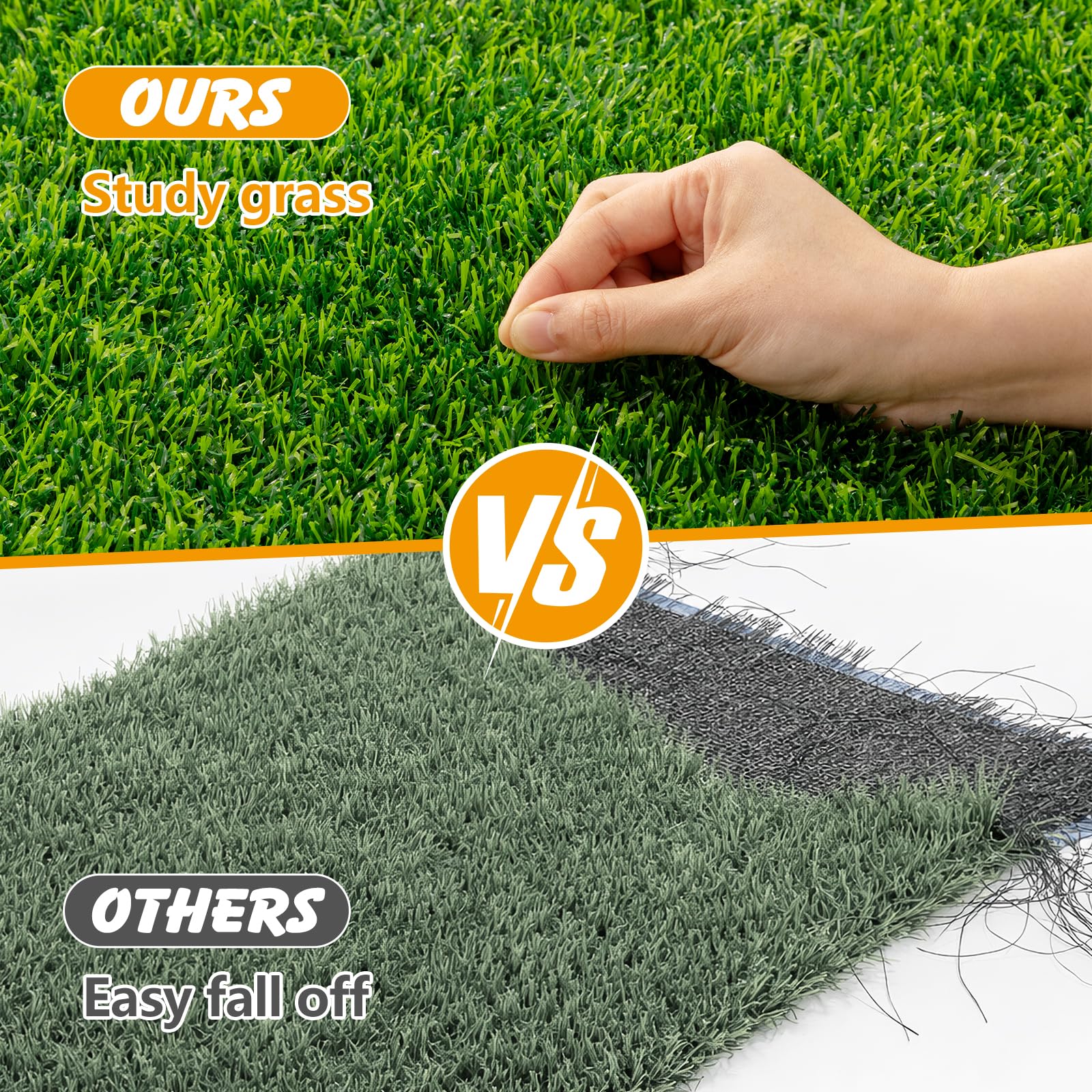 Ondware césped artificial realista, textura suave para uso interior y exterior.