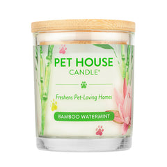 One Fur All Bamboo Watermint embalada, hogar fresco para mascotas.