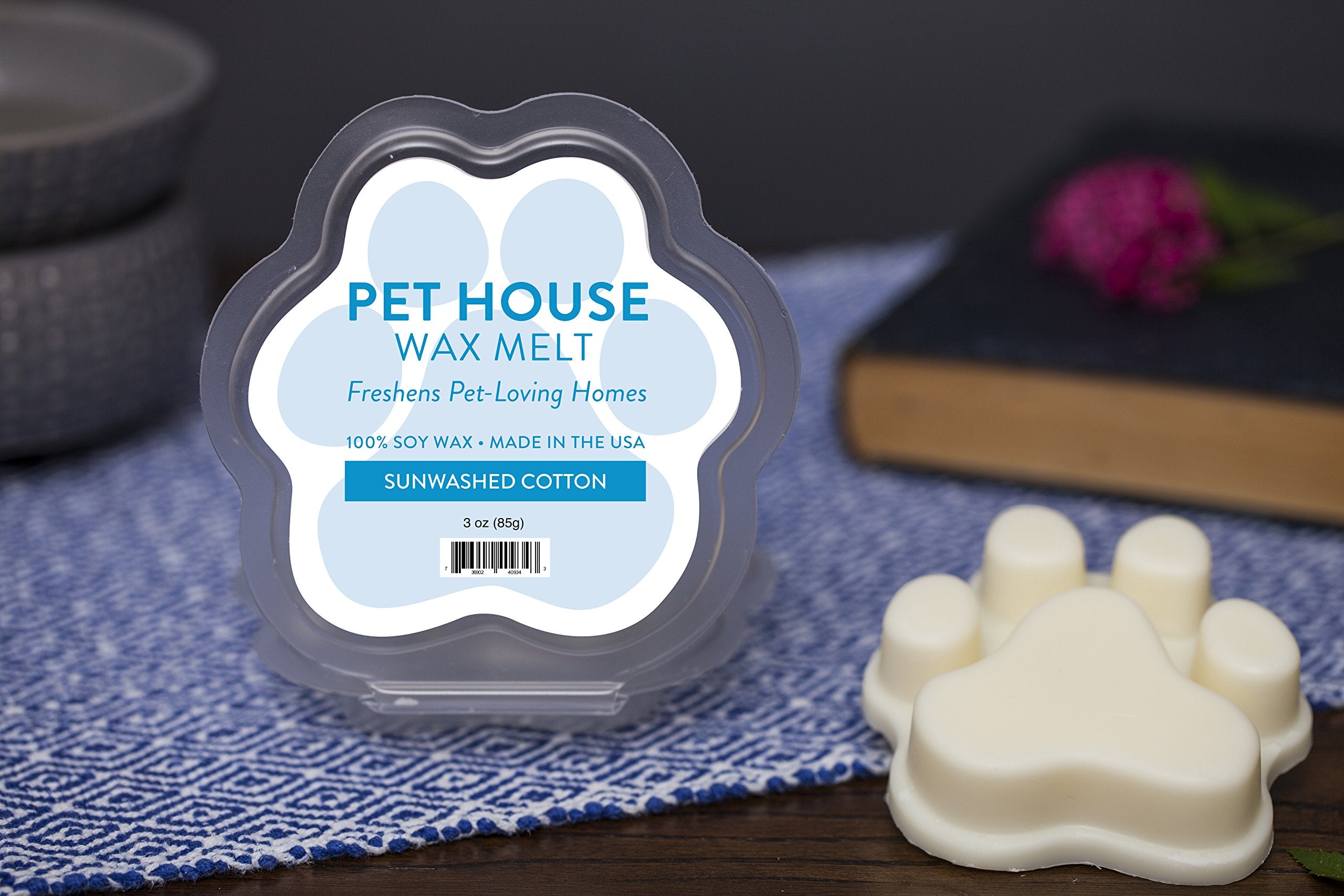 One Fur All Pet House, cera de soja no tóxica para interiores.