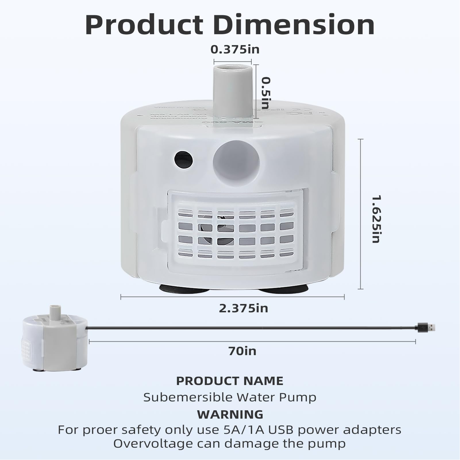 ONECUTE bomba SMA-800 cable USB para conexión rápida y segura