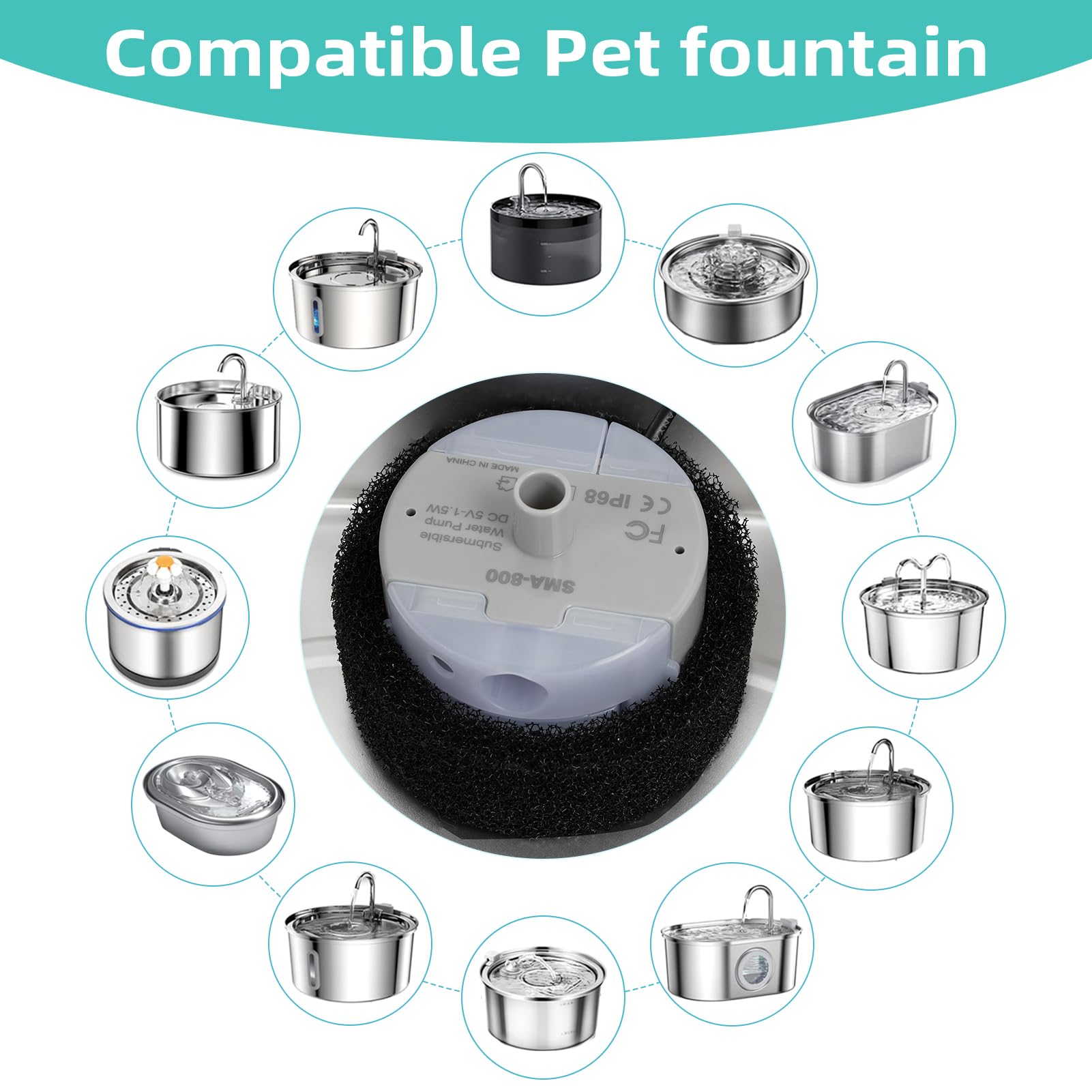 ONECUTE bomba SMA-800 detalle motor para flujo estable