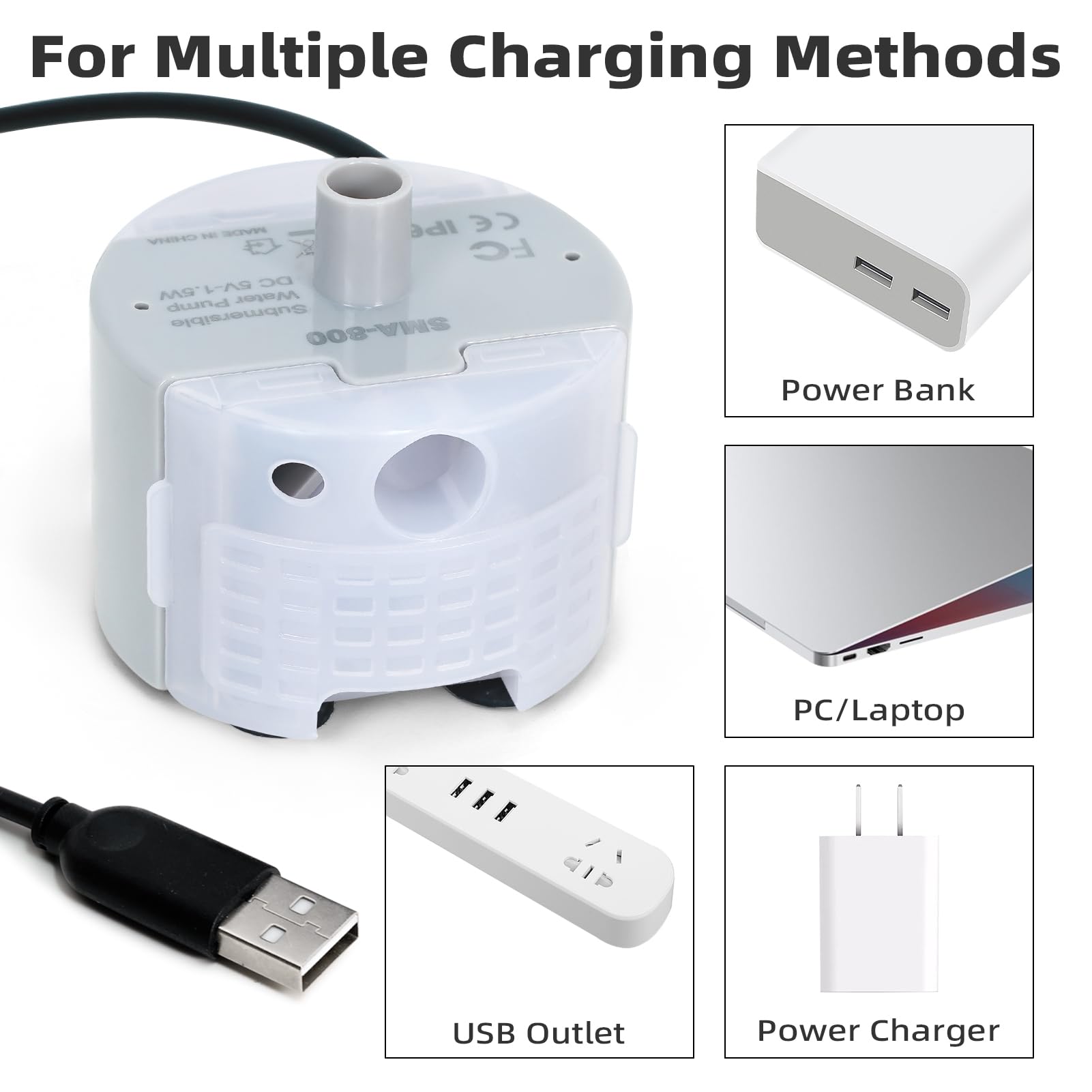 ONECUTE SMA-800 bomba de bajo voltaje 5V, segura para personas y mascotas.