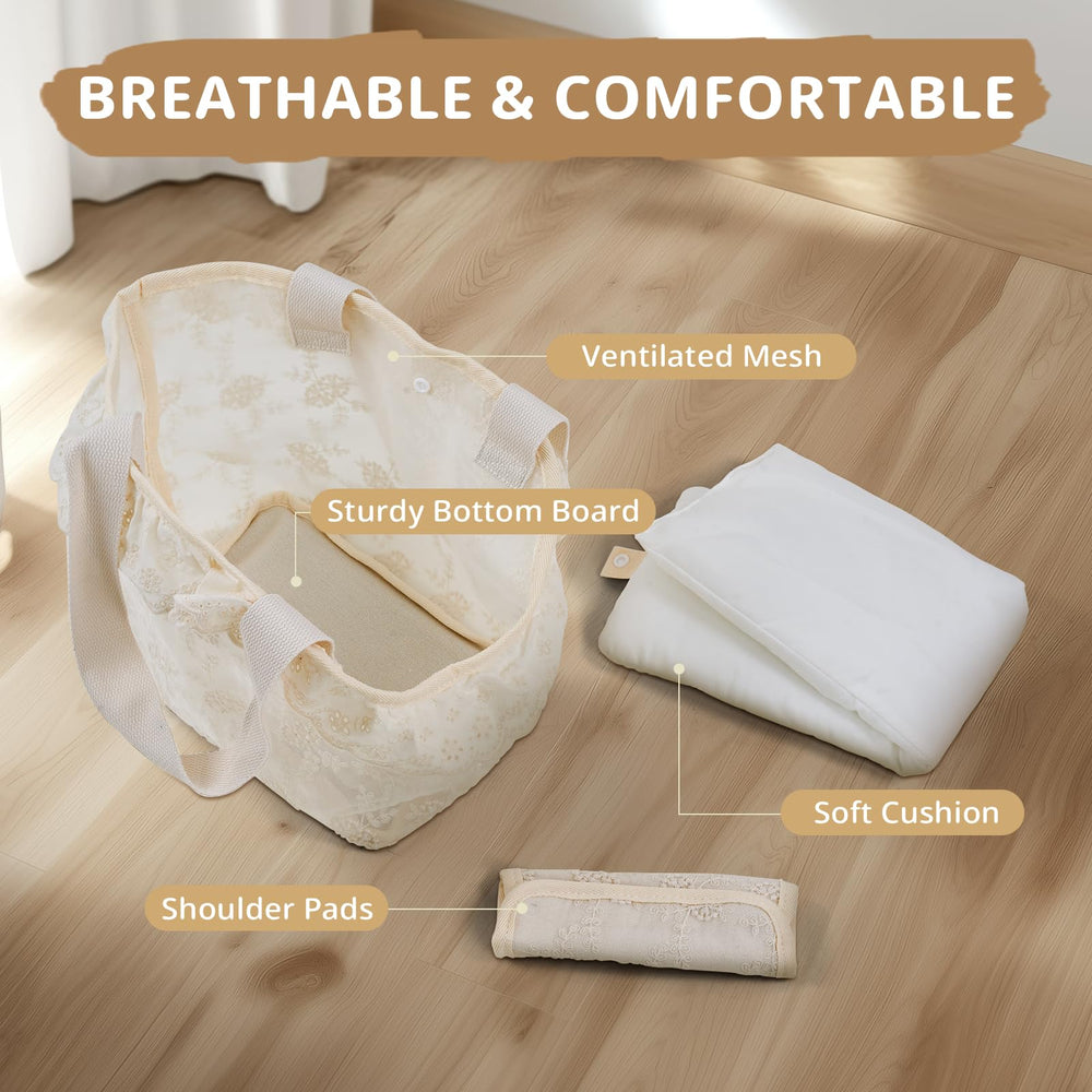 ONECUTE transportín incluye almohadilla blanca para comodidad adicional.