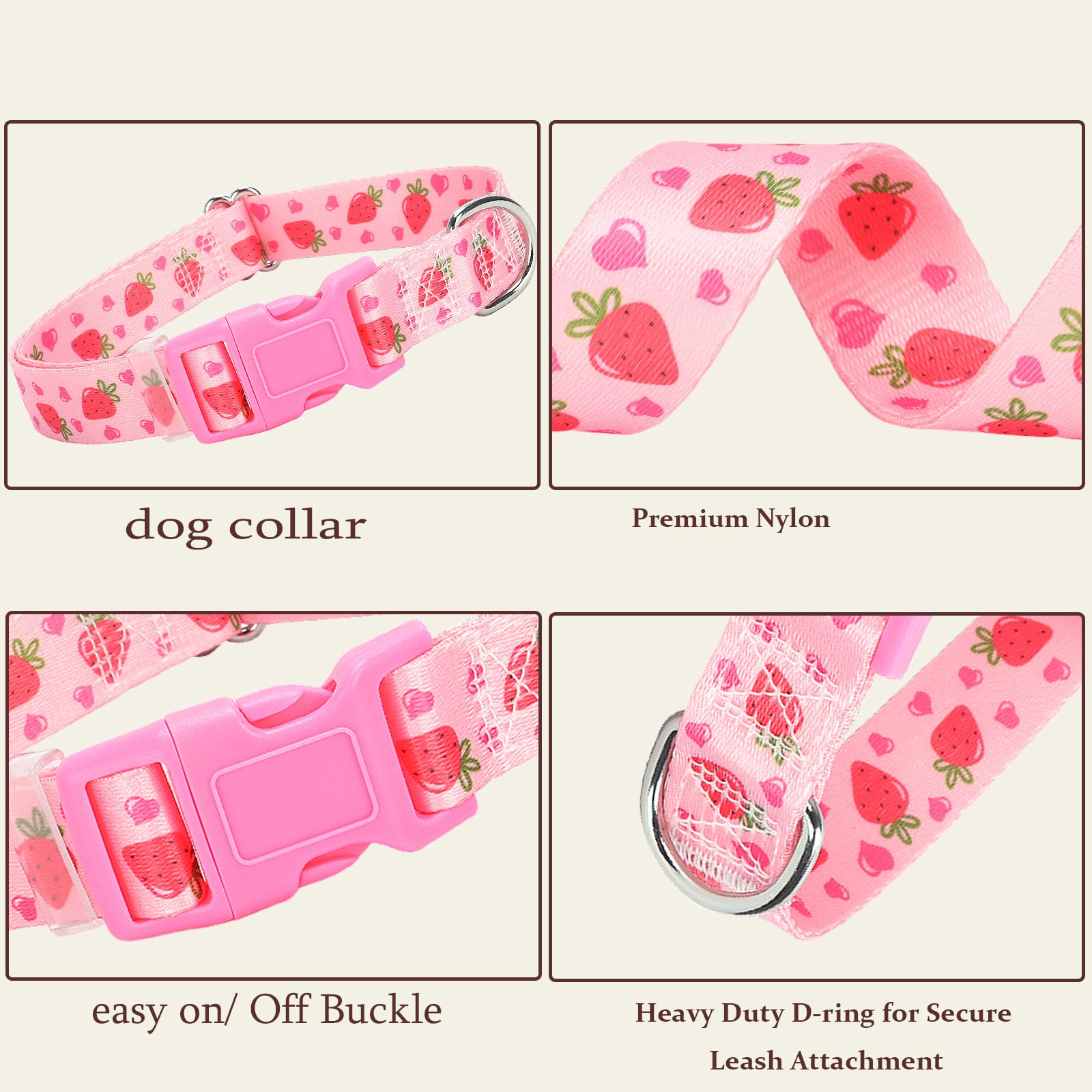 ONEFOJOJO collar hebilla rápida, fácil de poner y quitar