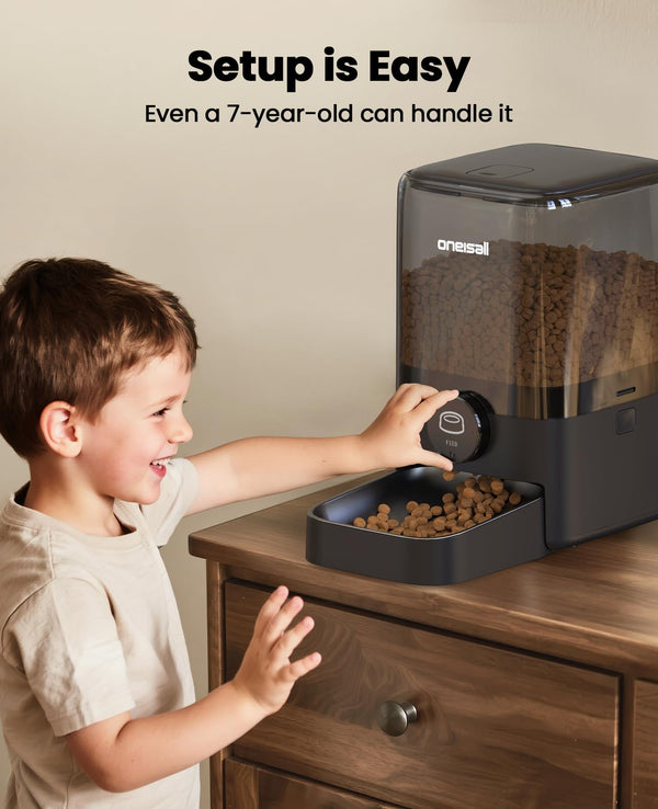oneisall alimentador automatico para gatos, capacidad 20 tazas para alimentación diaria