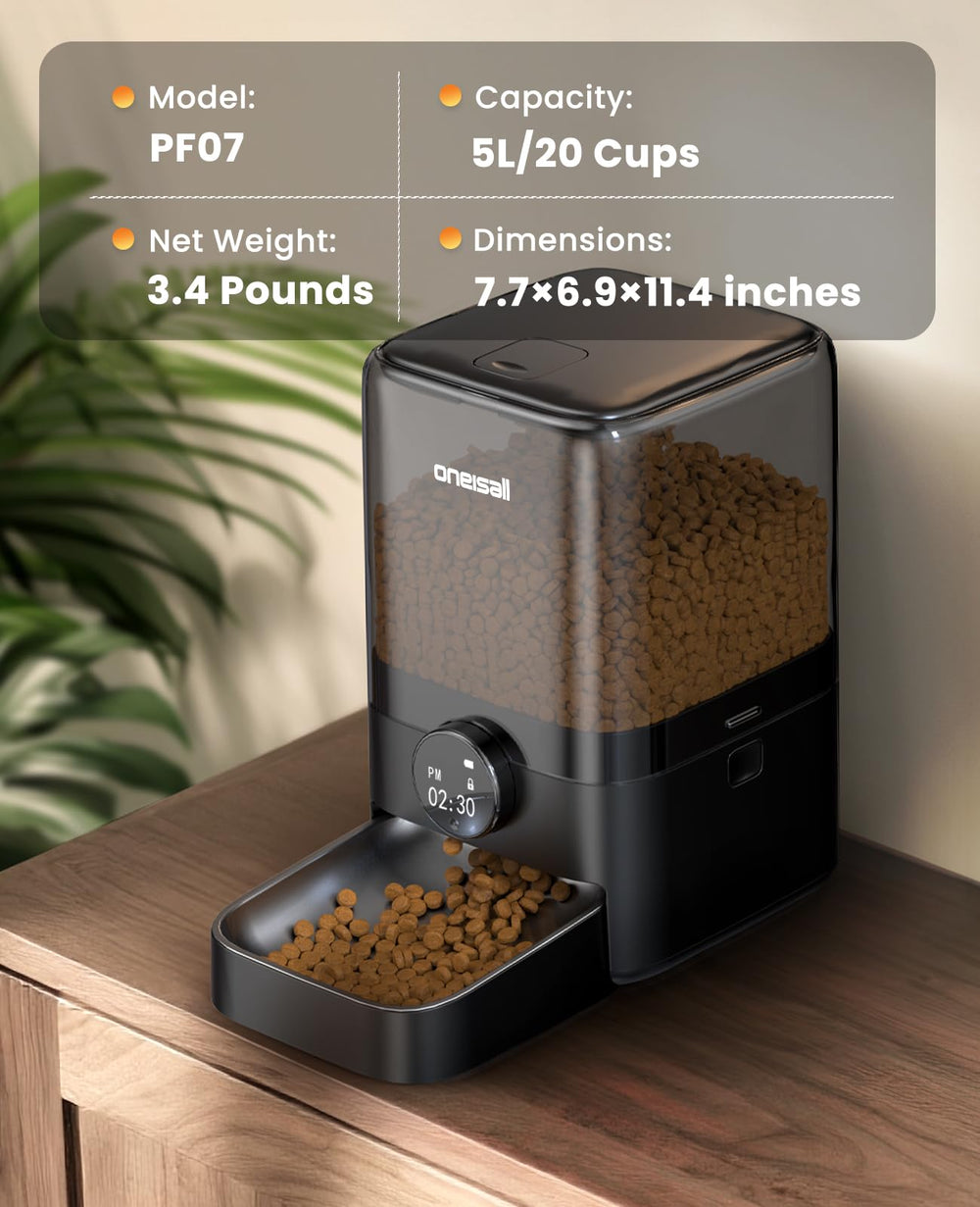 oneisall alimentador automatico para gatos, crujido y frescura en cada comida