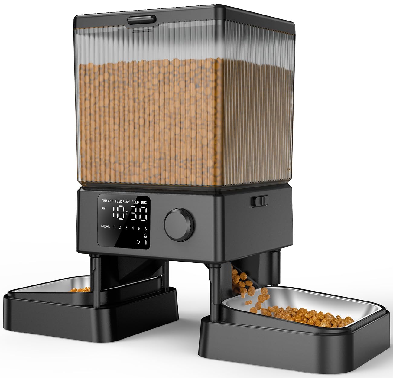oneisall alimentador automatico para dos gatos, fomenta rutinas independientes de comida