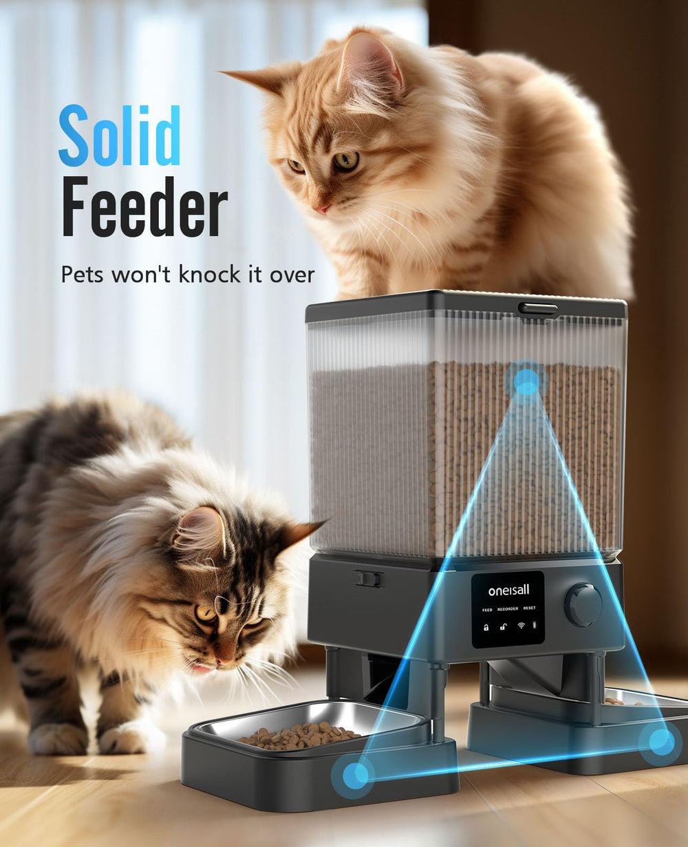 oneisall alimentador-gato-planificacion programaciones de comidas para dos gatos