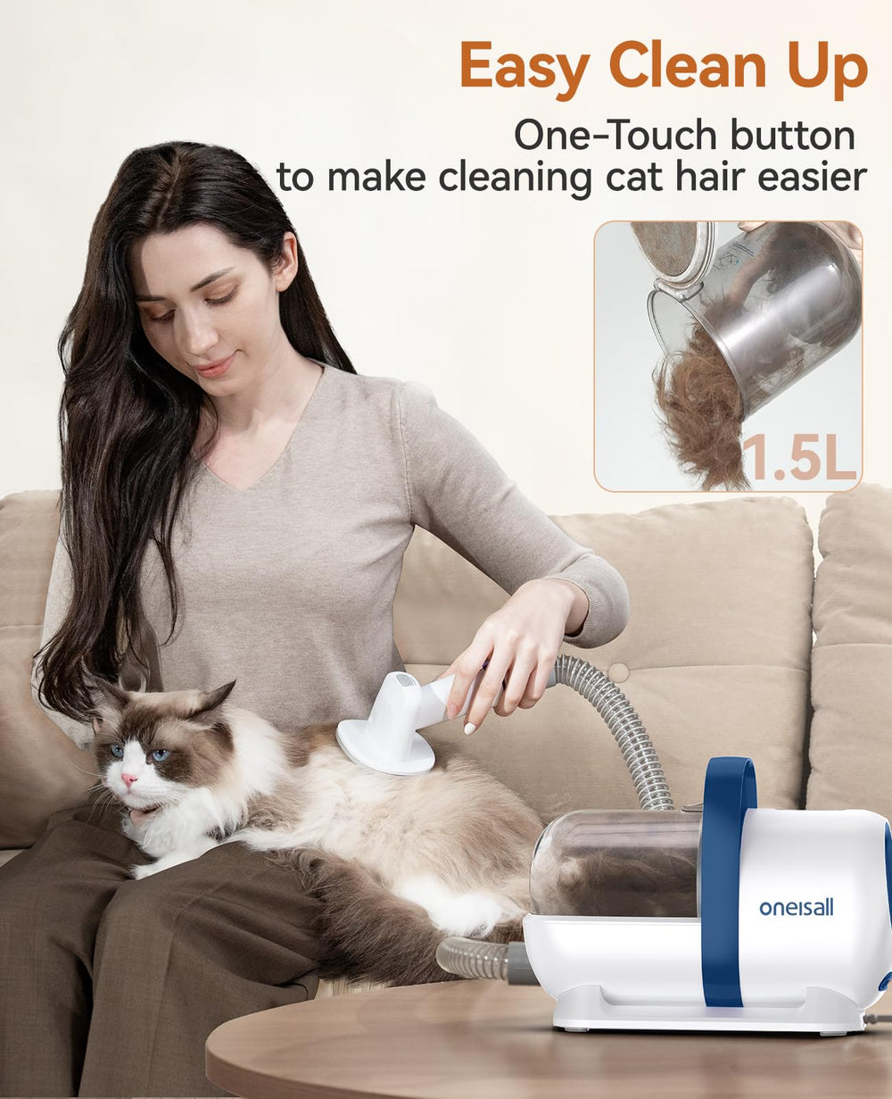 Oneisall aspiracion-pelo-mascota: recoge pelo durante el cuidado en casa.
