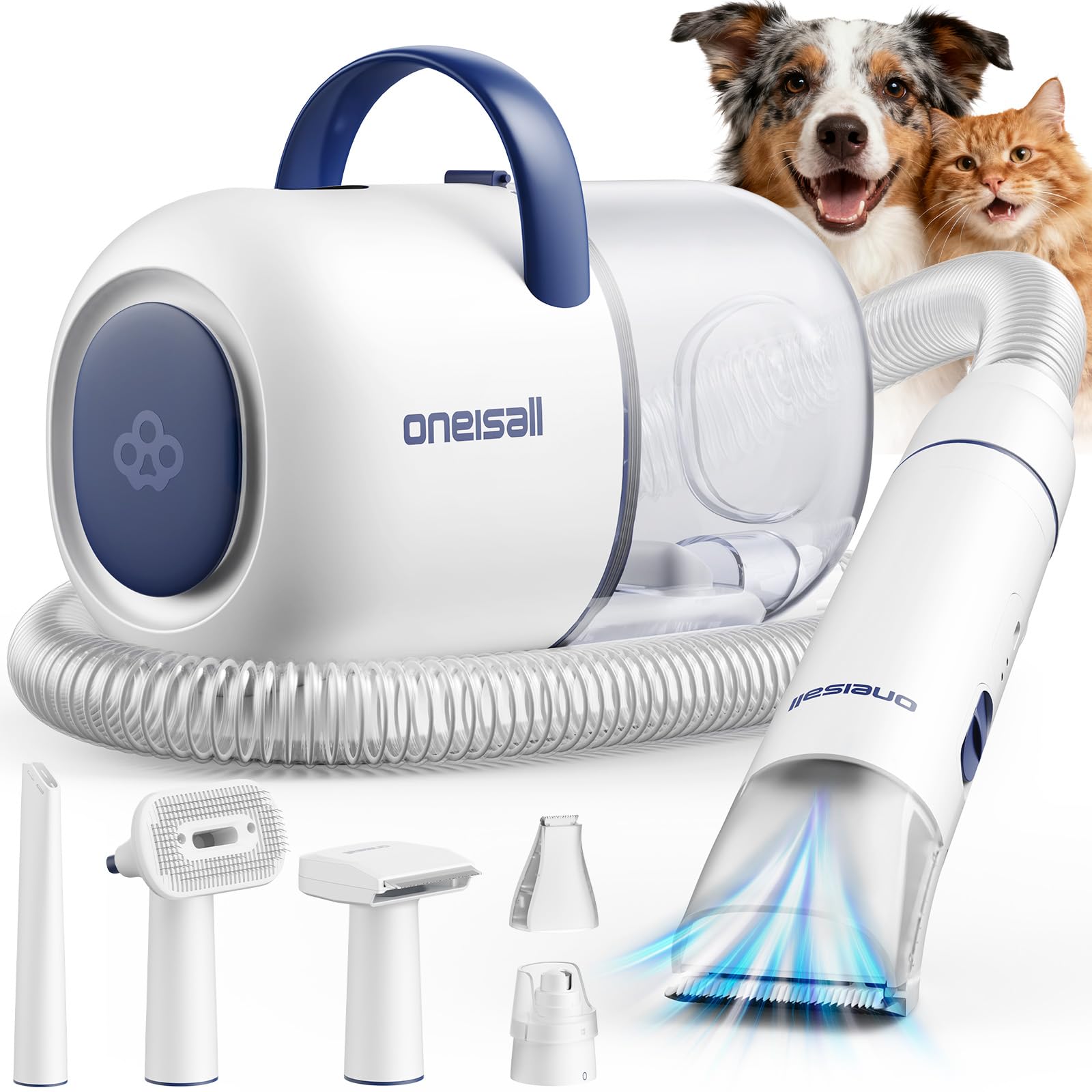 Aspiradora oneisall para cuidado del pelaje de perros, limpieza eficiente en casa