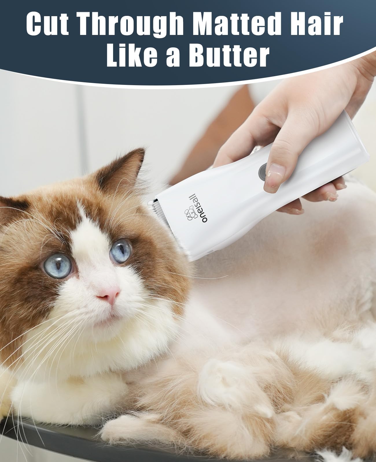 Oneisall cortapelos gatos inalambrico para grooming en casa.