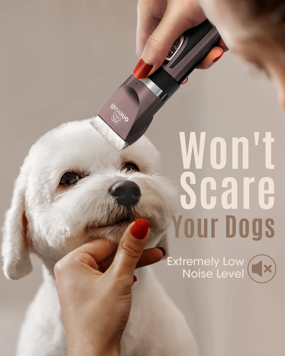 Oneisall cortapelos para perros, dos velocidades para diferentes pelajes.