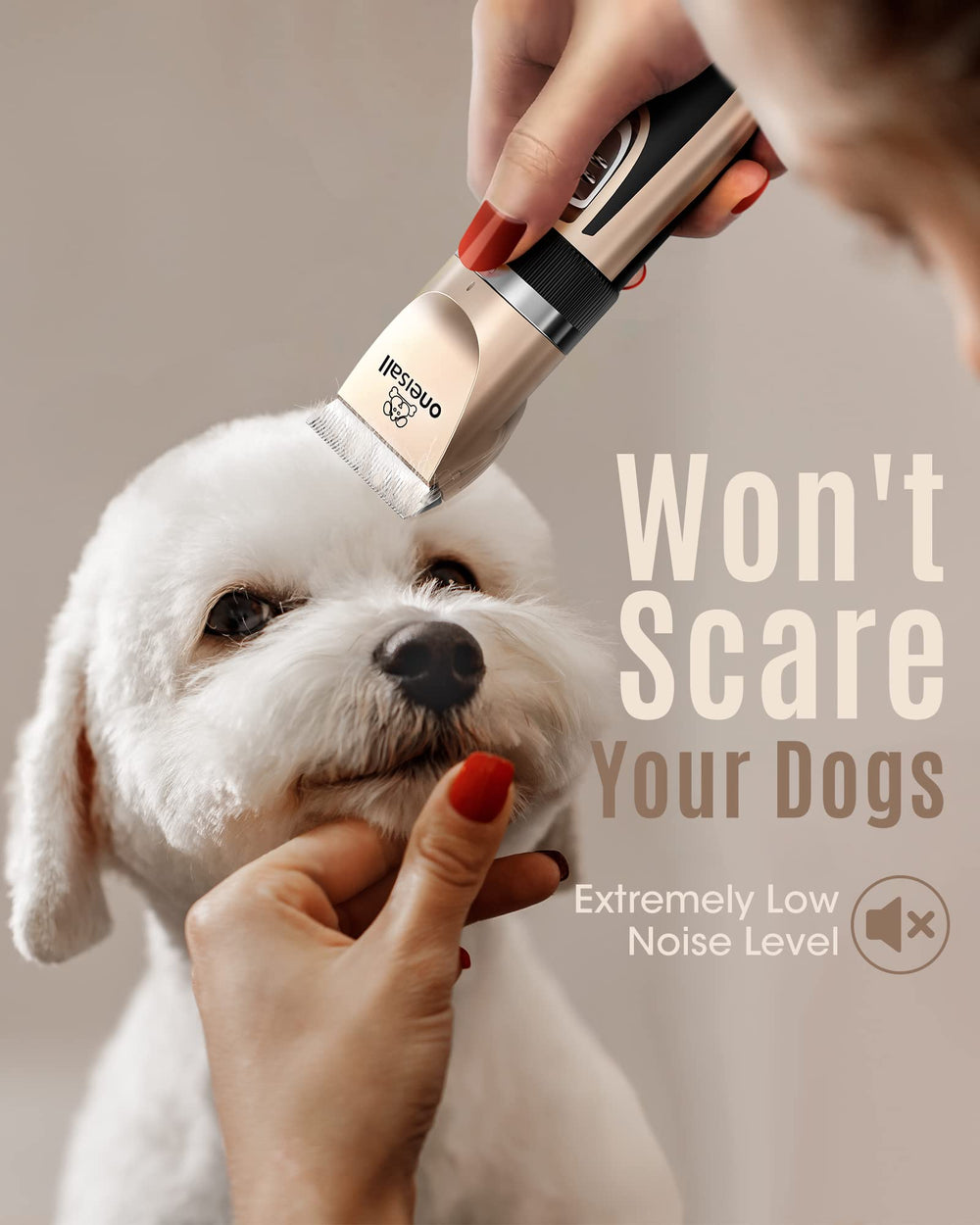 Oneisall cortapelos para perros con dos velocidades para mayor control