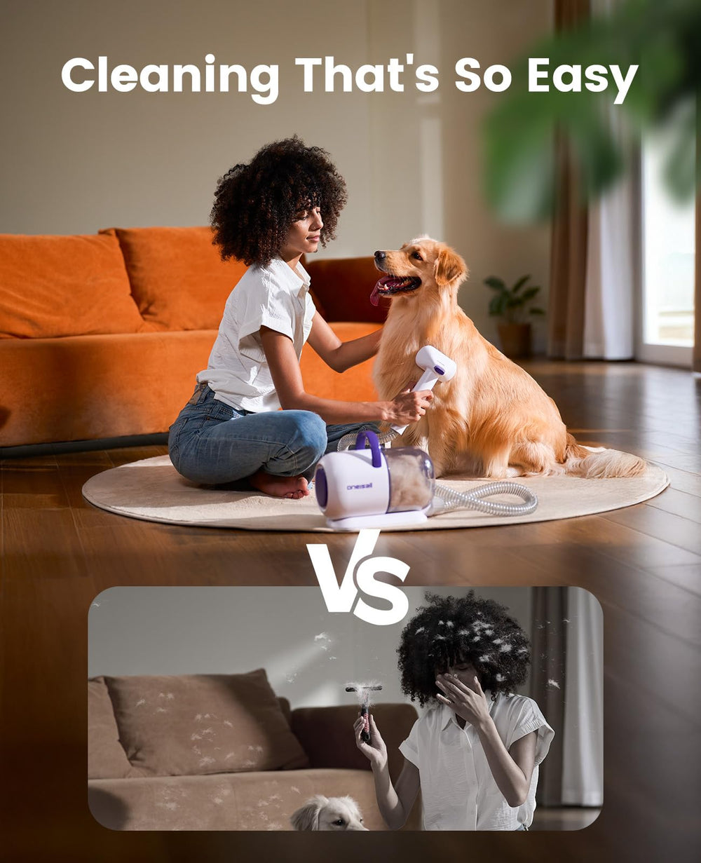 Oneisall diseño silencioso facilita grooming cómodo para perros y gatos.