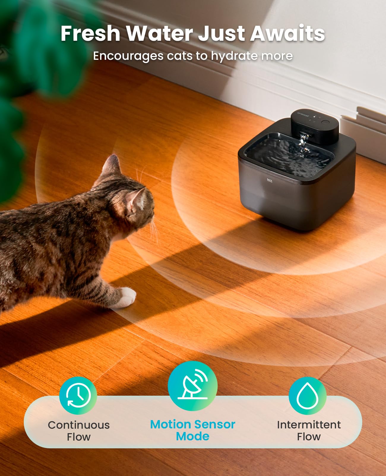 oneisall filtro 5 capas, agua más limpia para tu gato