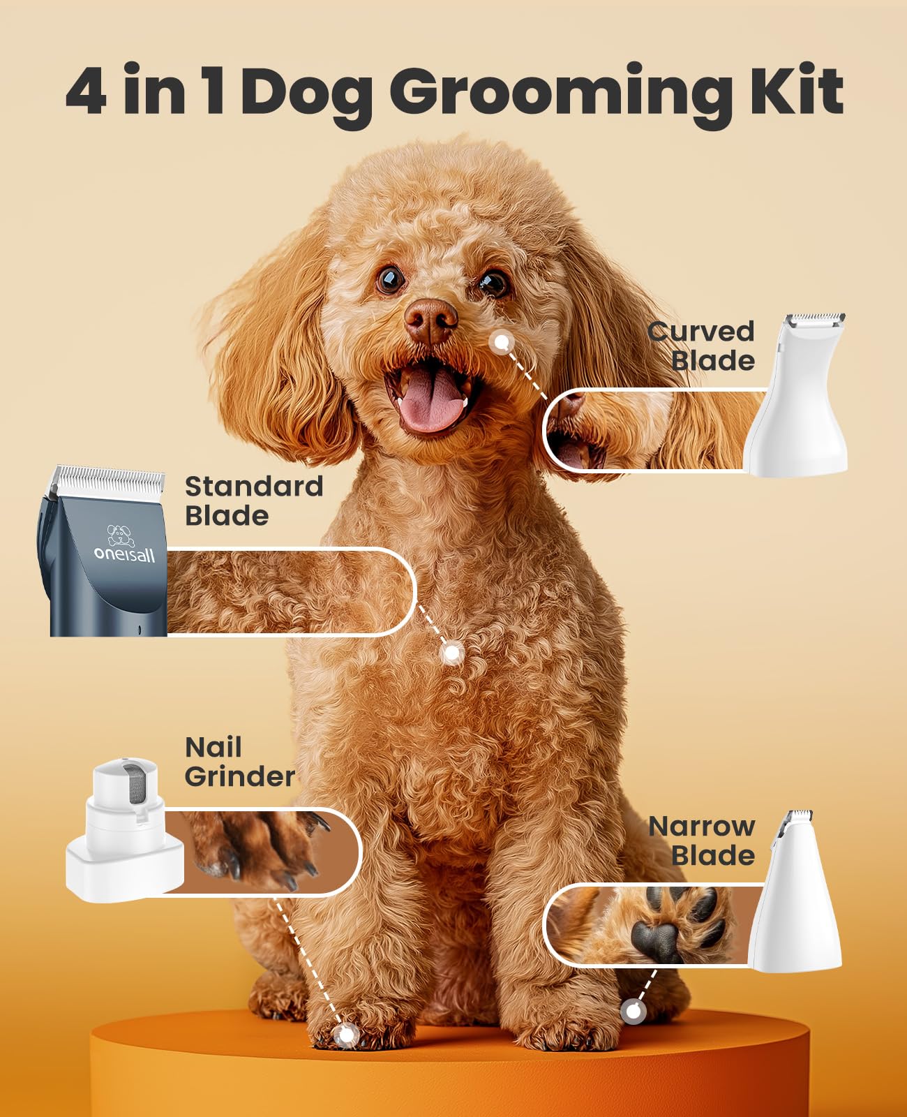 oneisall kit 2 en 1 para mascotas ofrece grooming completo en casa