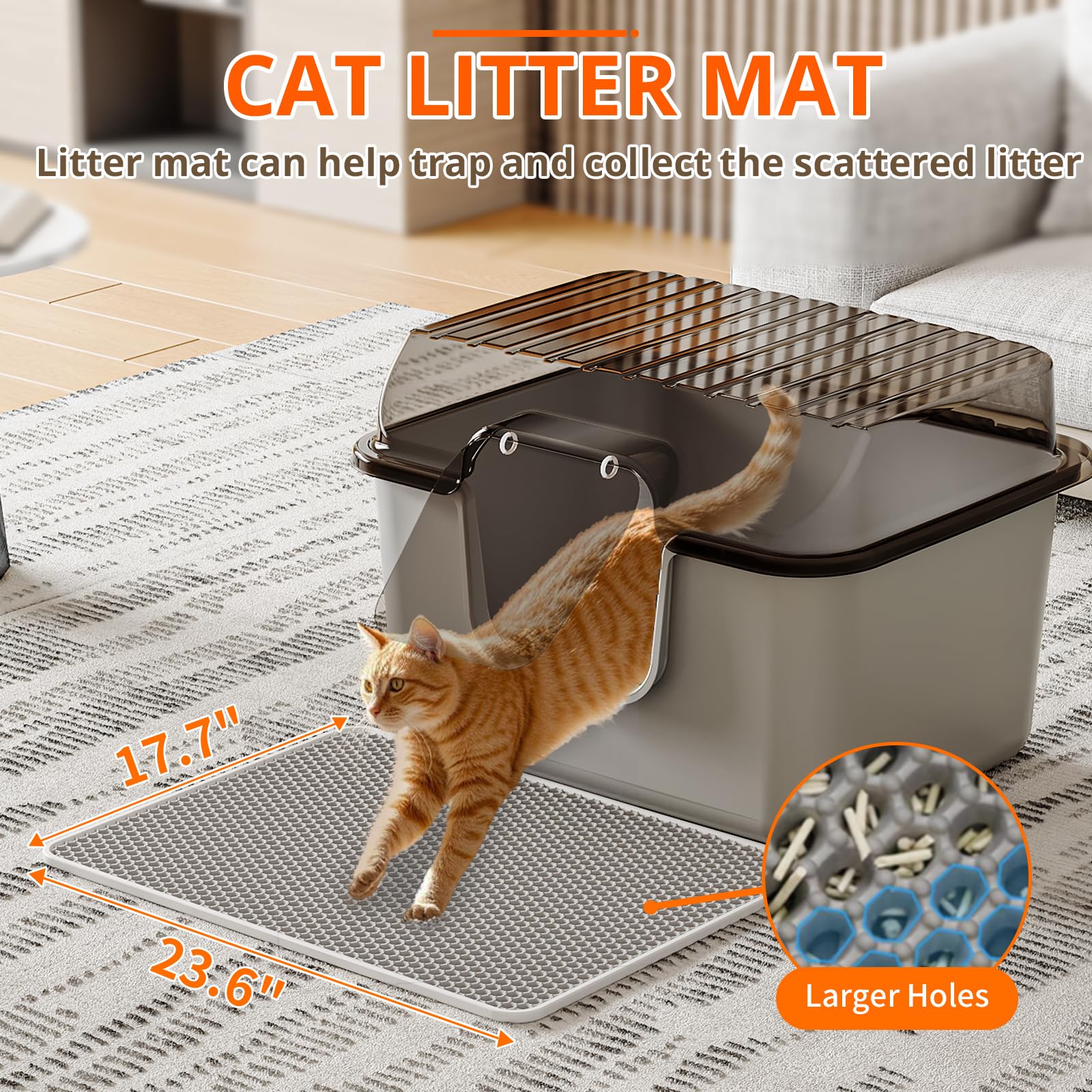 Oneluck dimensiones amplias para gatos grandes