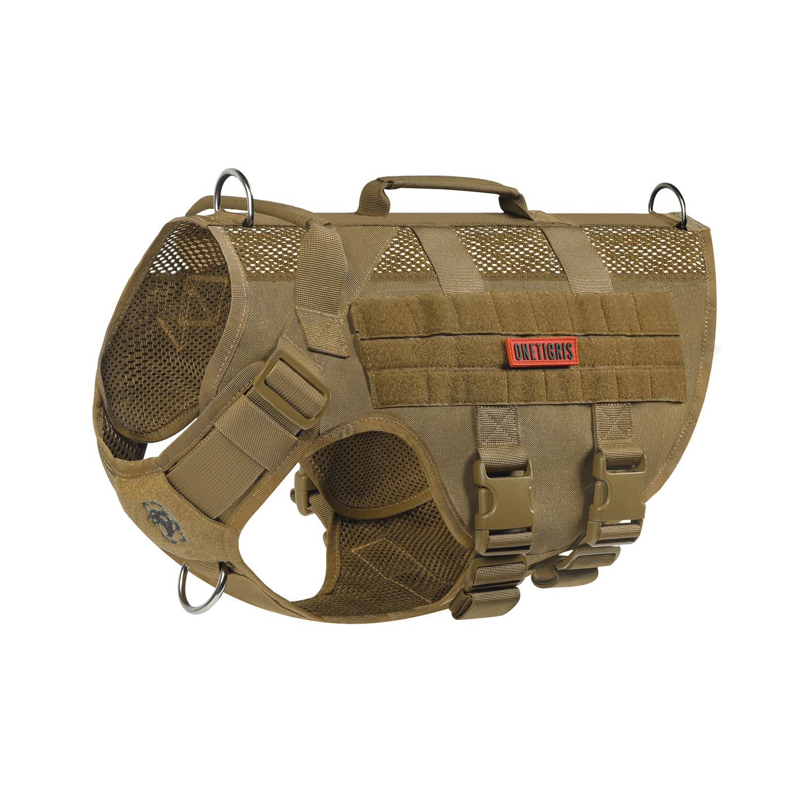 ONETIGRIS arnes-no-pull para perro mediano en malla transpirable, ideal para paseos.