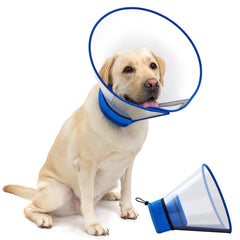 OneTigris collar cono para perro azul talla M: cómodo y transpirable.