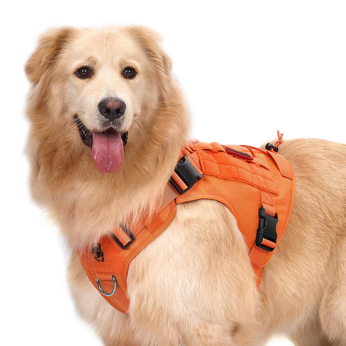 Arnés táctico OneTigris naranja, vista frontal, ideal para caminatas y entrenamiento al aire libre.