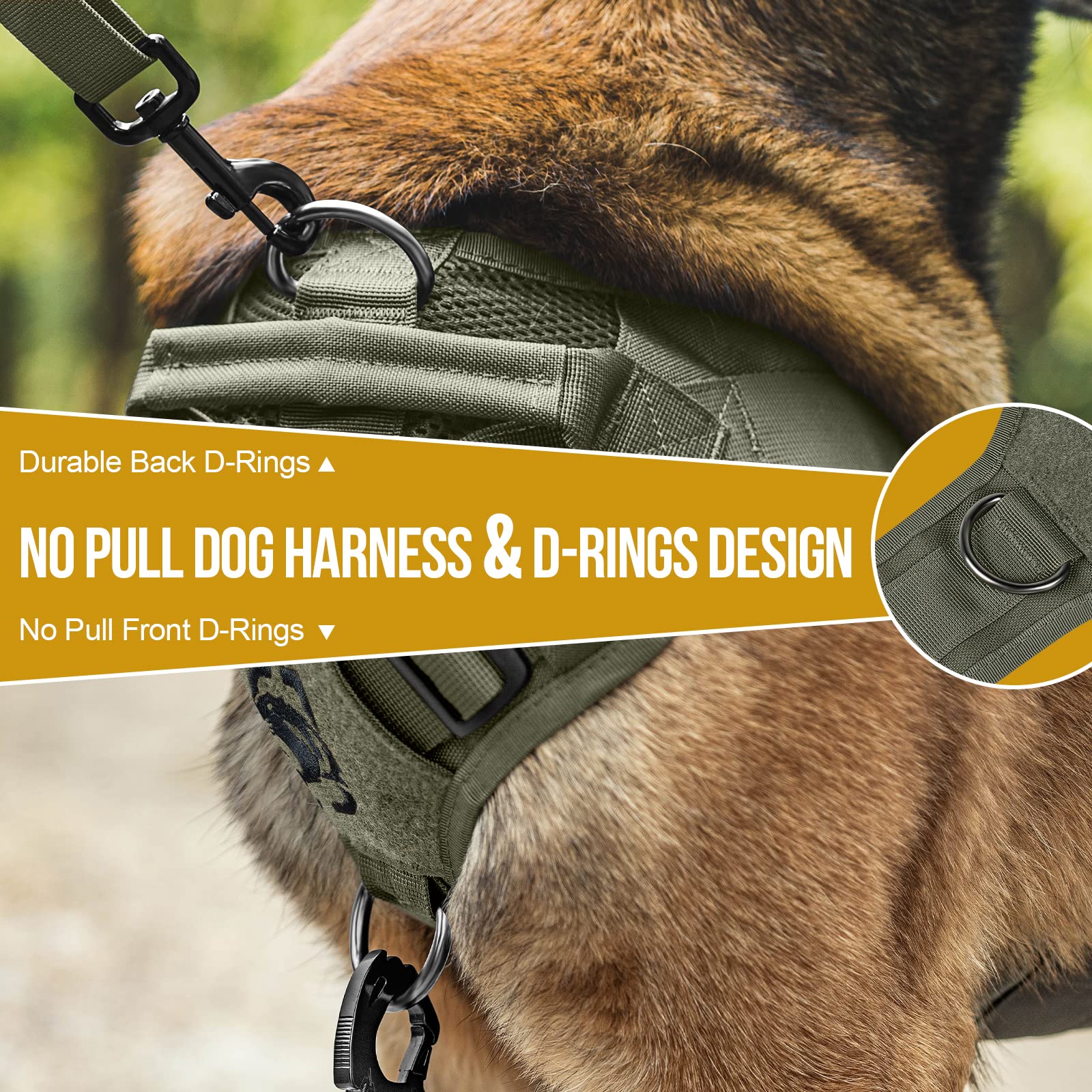 ONETIGRIS panel MOLLE en ambos lados para accesorios útiles.
