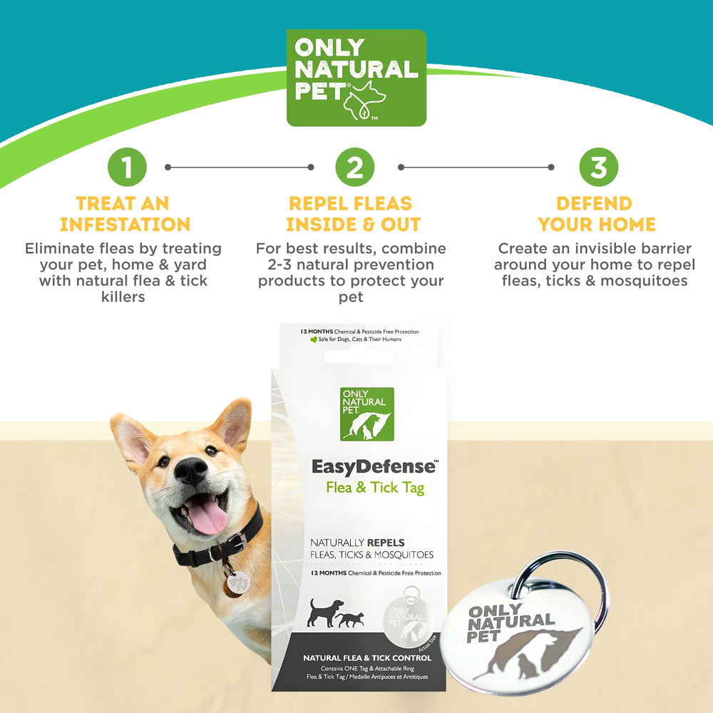 Only Natural Pet EasyDefense accesorio collar enganche clip, fácil de colocar.