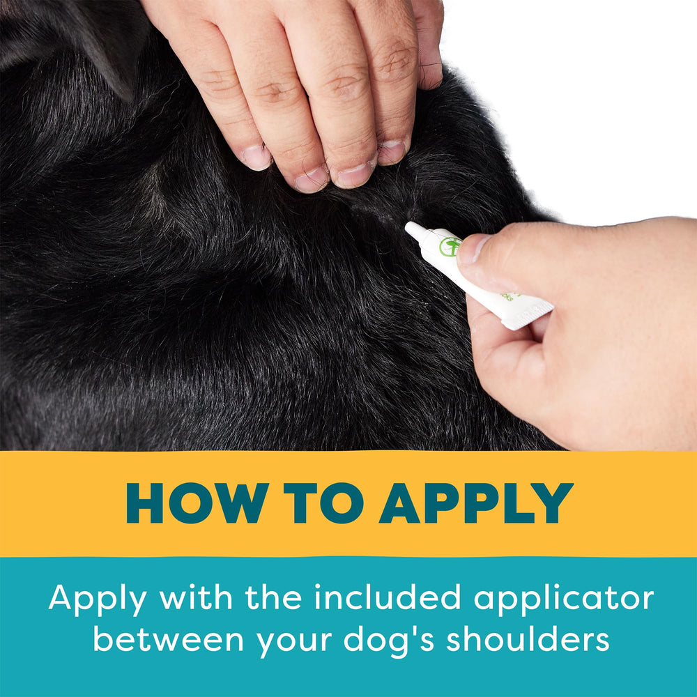 Only Natural Pet EasyDefense: aplicación entre hombros sin dolor para comodidad del perro.