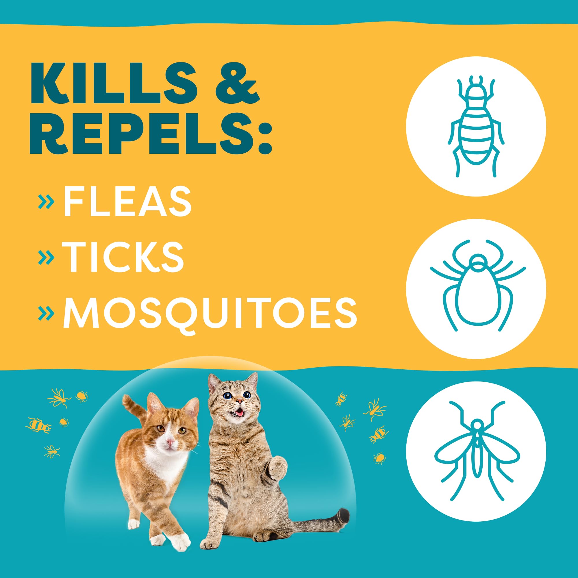 Only Natural Pet EasyDefense, aplicación entre hombros para gatos mayores de 4 meses.