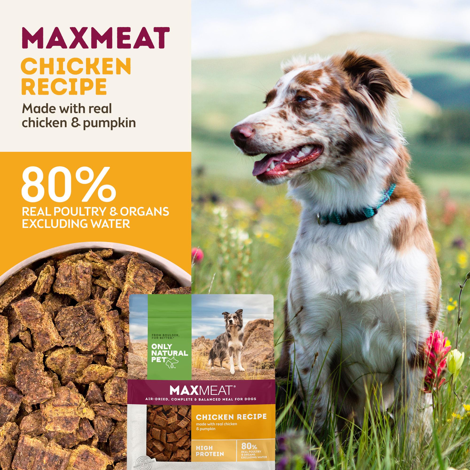MaxMeat Holistic, porciones fáciles de servir como complemento o snack.