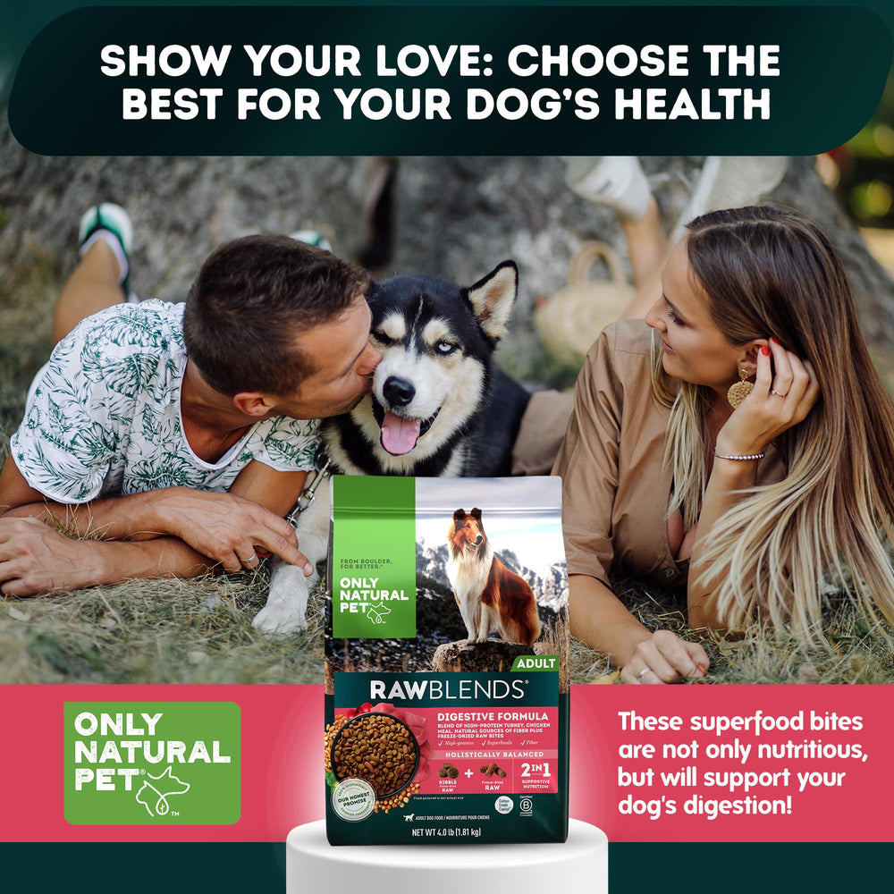 Only Natural Pet Raw Blends: omega-3 para digestión suave y bienestar intestinal