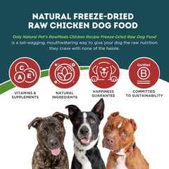 Only Natural Pet RawMeals Receta Pollo: formato fácil de servir sin preparación
