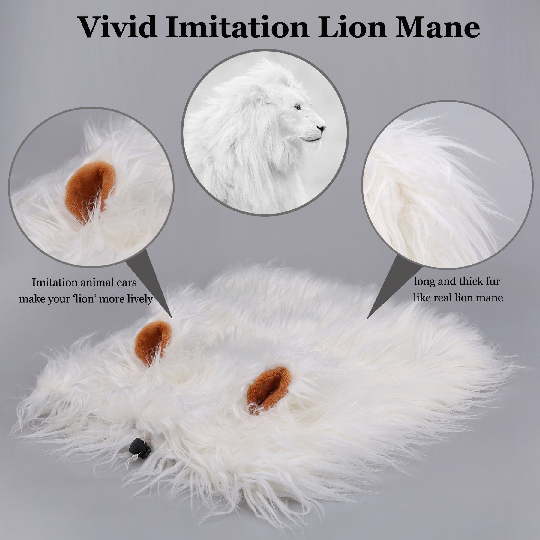 Onmygogo Lion Mane para perro disfraz de león, perfecto para eventos.
