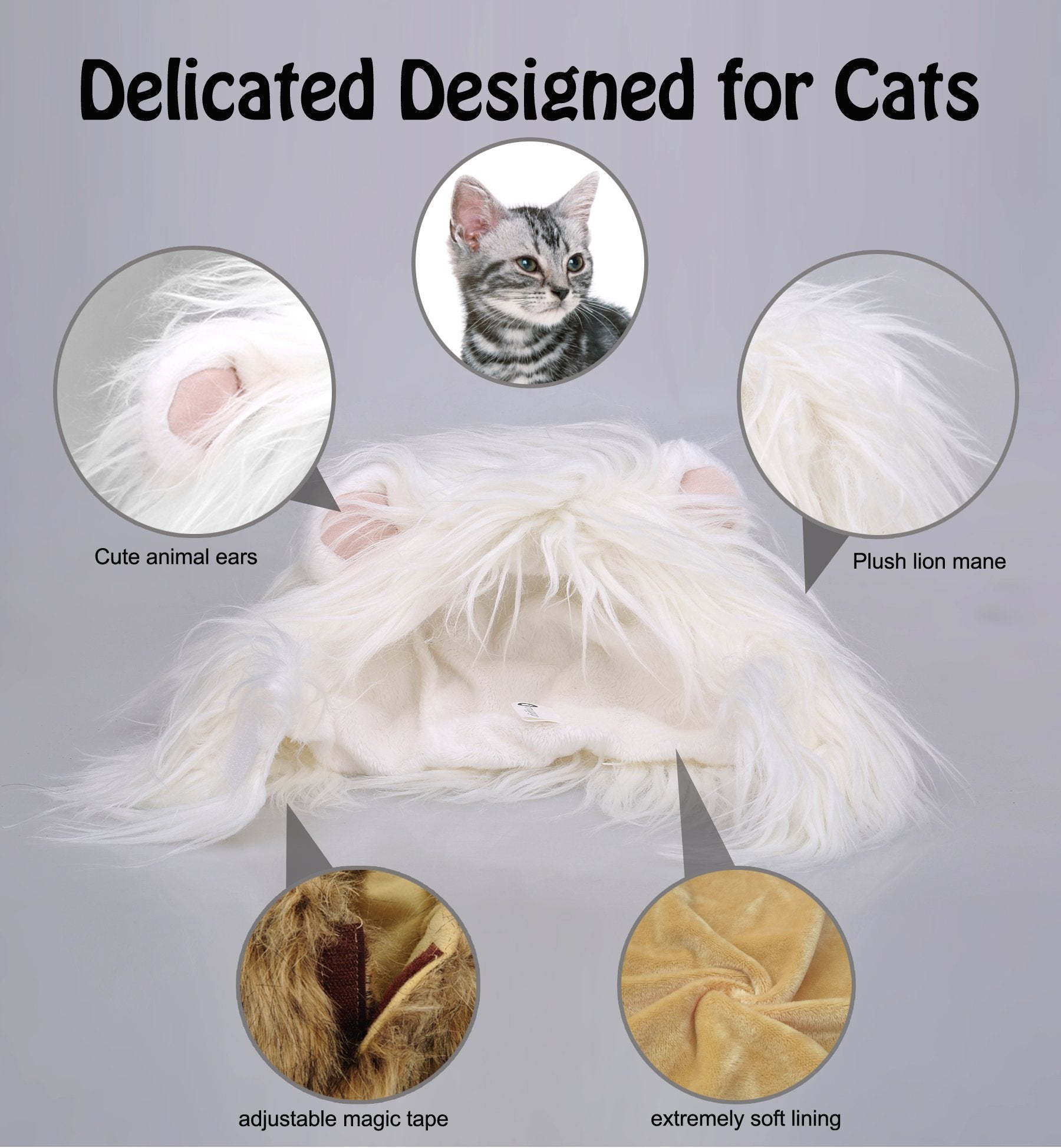 Onmygogo prenda león para gatos, perfecto para navidad y fiestas