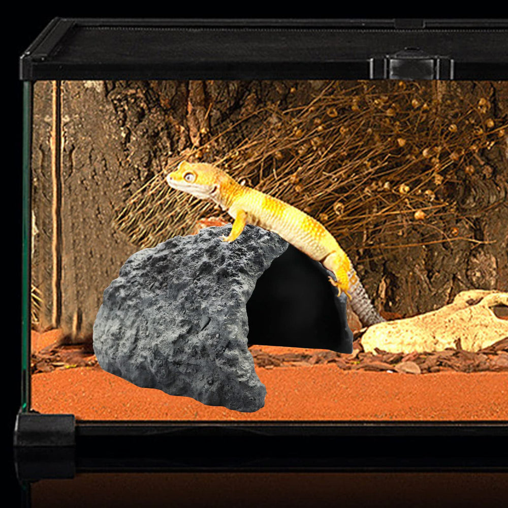 Refugio oculto para reptiles, estable y práctico.