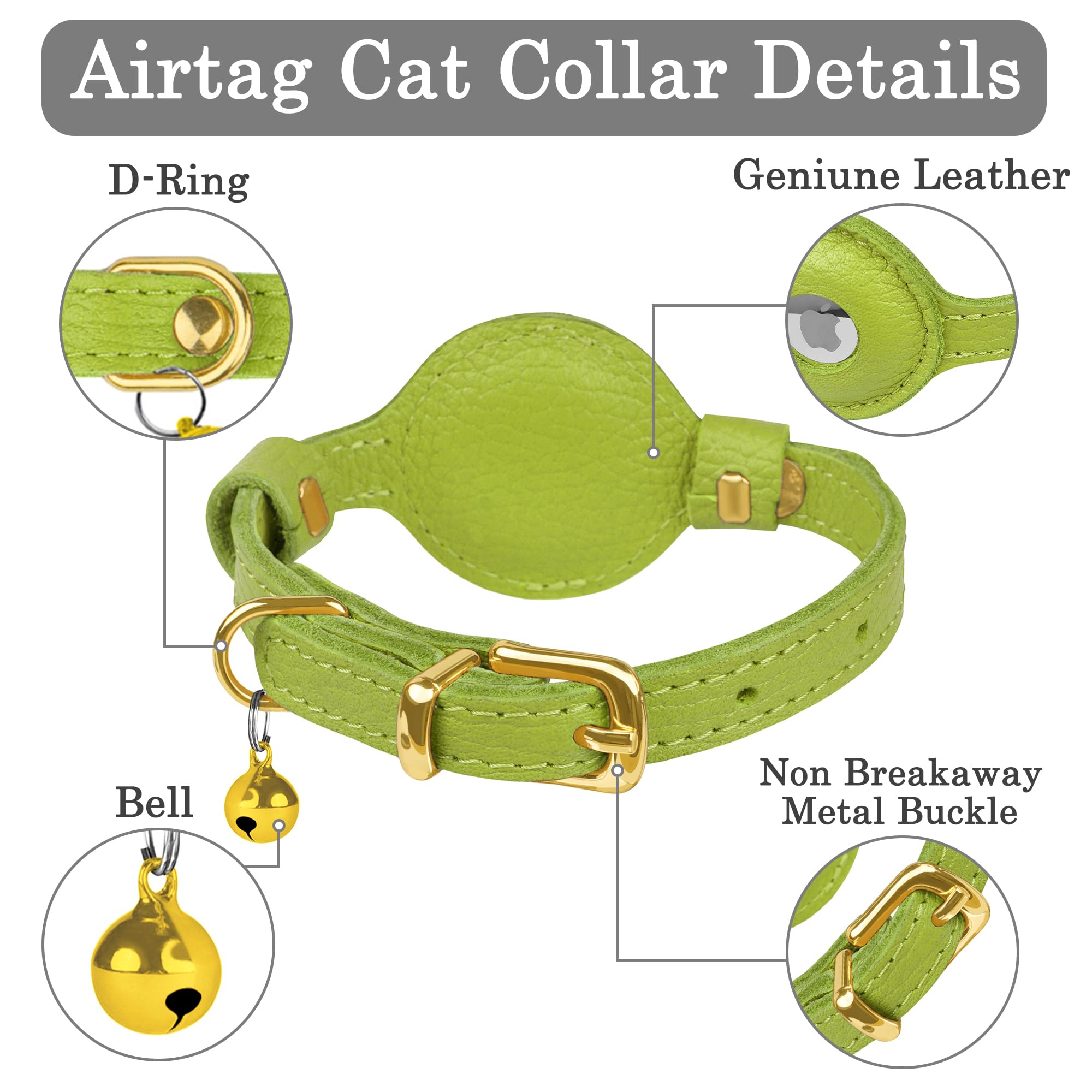OOPSDOGGY Diseño ligero del collar de cuero para uso diario.