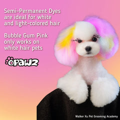 OPAWZ enjuague con agua clara revela color y acabado suave.
