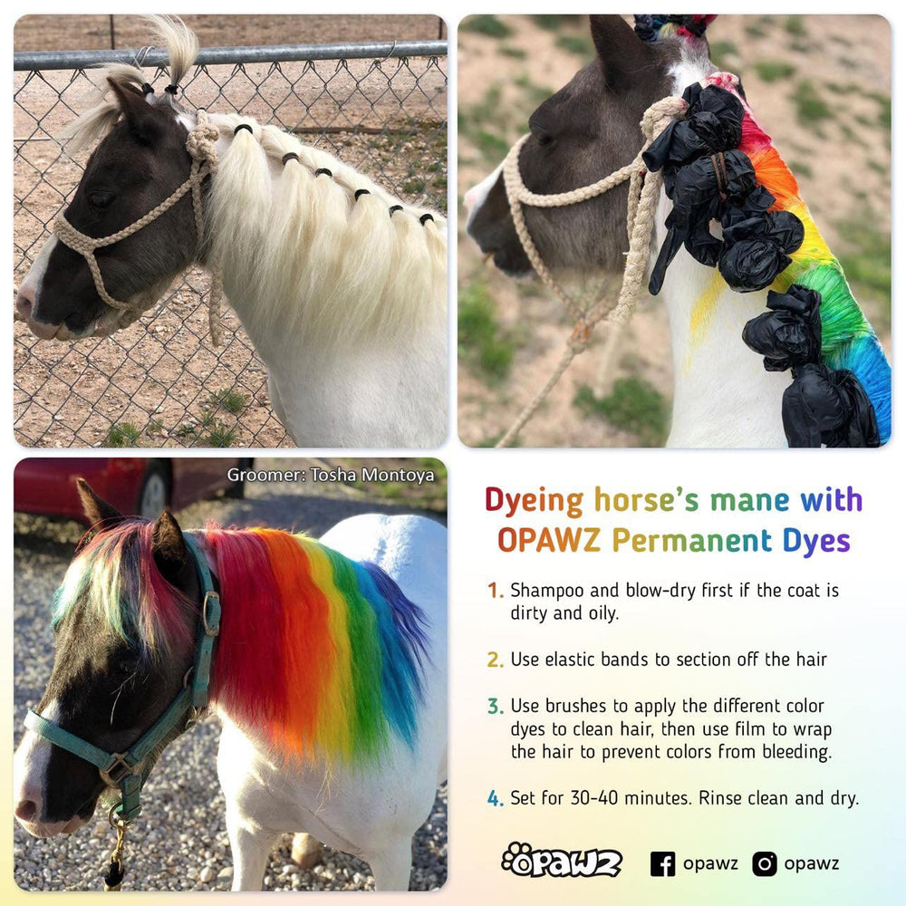 OPAWZ mezcla de colores para pelo canino, facilita combinaciones verdes.