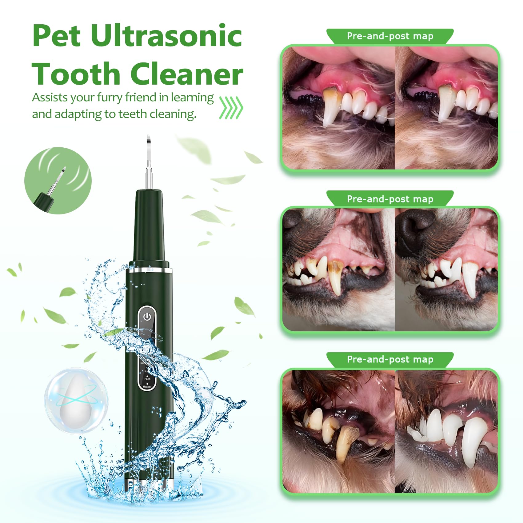 Opdent kit de limpieza dental para perros y gatos con herramientas necesarias