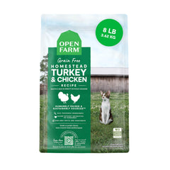 Open Farm bolsa de 8lb sin granos para gatos, dieta equilibrada.
