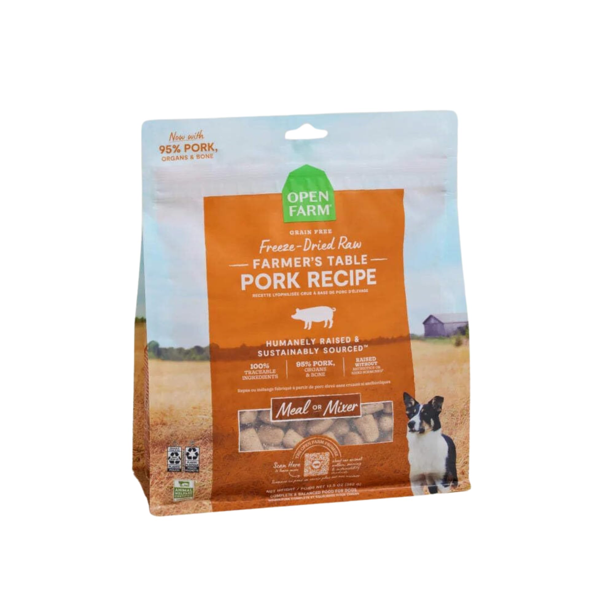 Open Farm: bocados cerdo 95carne, sabor intenso y proteína de calidad