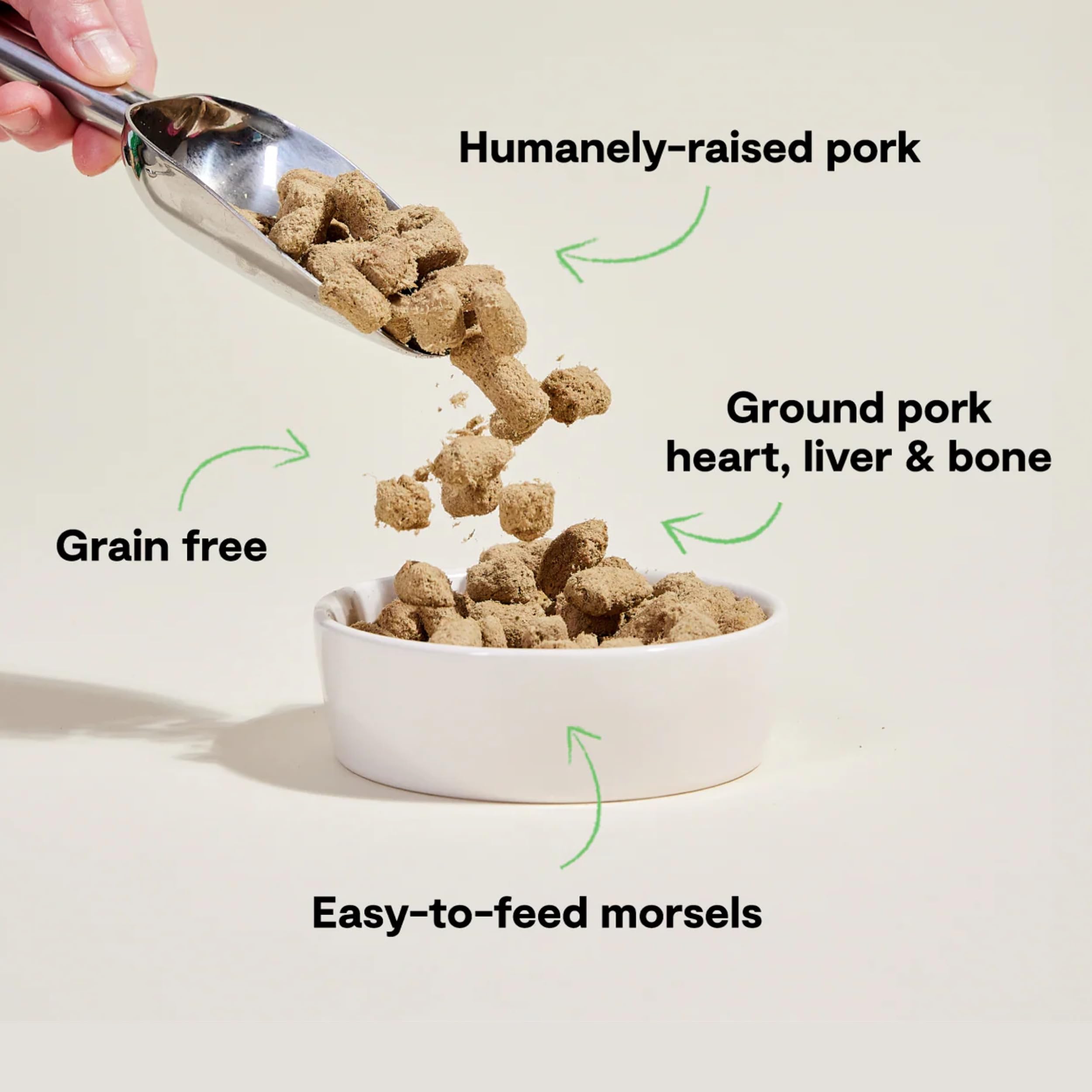 Open Farm: bocados cerdo-organos-hueso, mezcla nutritiva para perros activos