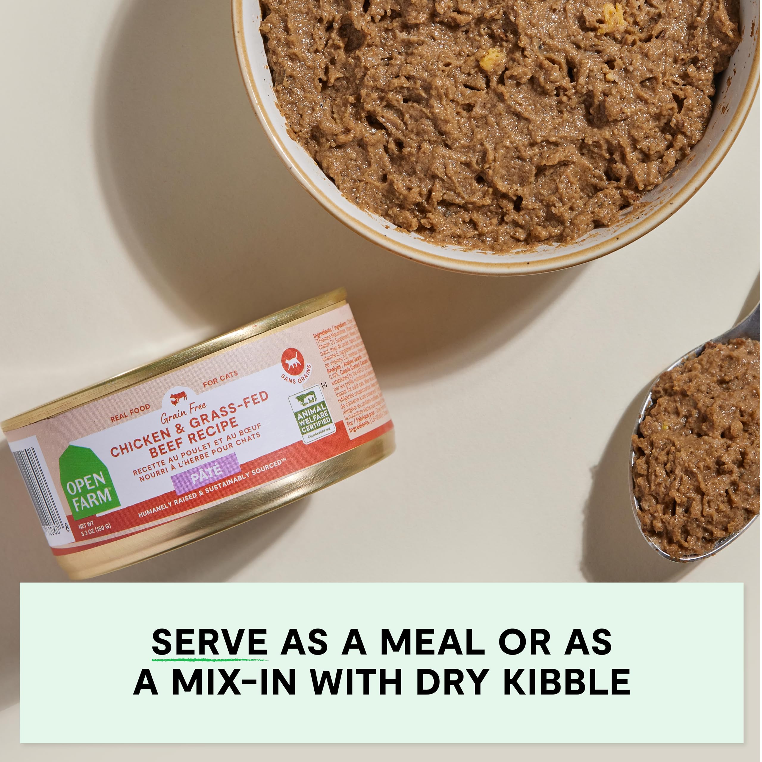 Open Farm Gato Pate Para Servir: topper sabroso para complementar croquetas.