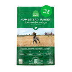 Open Farm, bolsa de granos antiguos y pavo, dieta equilibrada para perros.