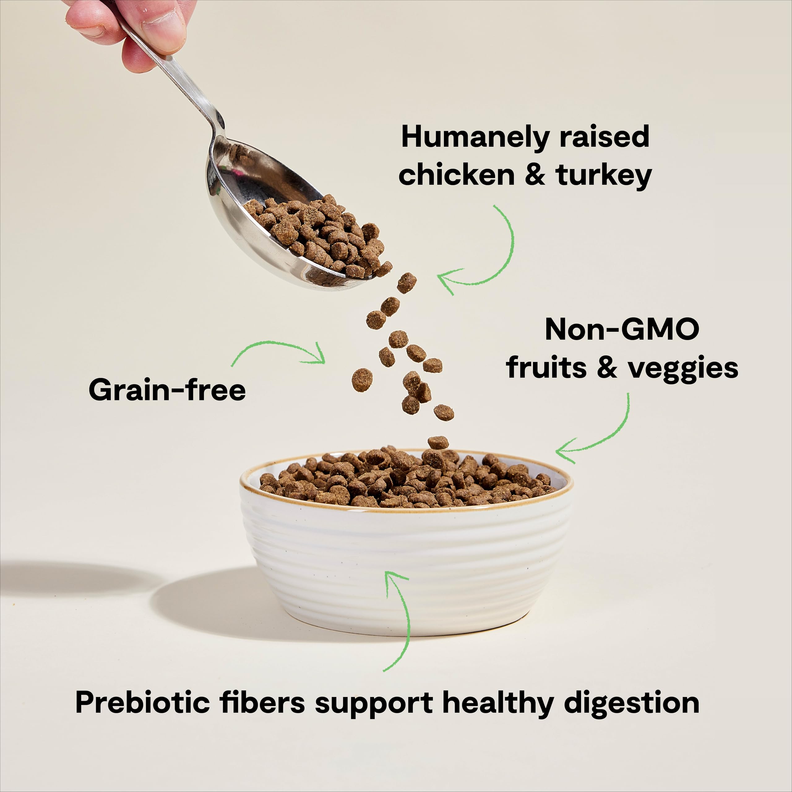 Open Farm granulos secos para digestión de gatos, proteína de calidad.